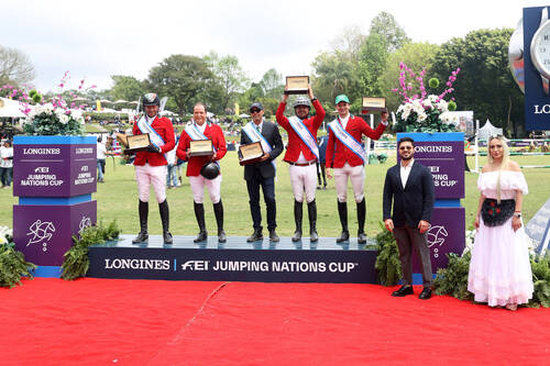Das siegreiche Team von Mexiko beim Heim-CSIO in Coapexpan